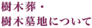 樹木葬・ 樹木墓地について